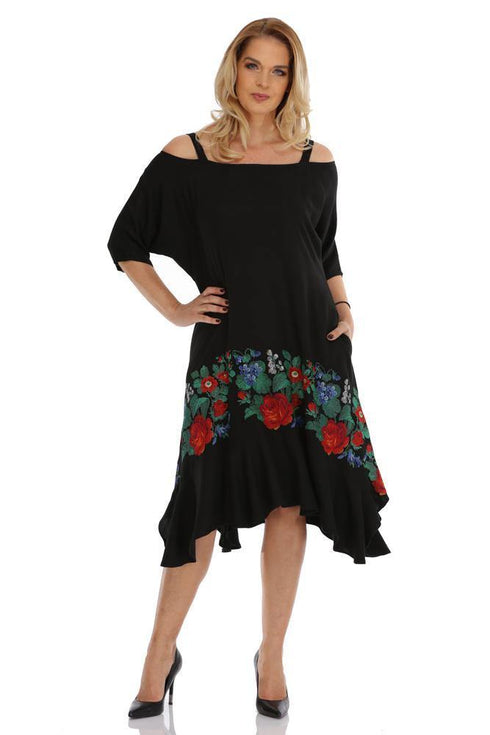 Rochie tricot cu broderie  Liza Panait Liza Panait Online Boutique